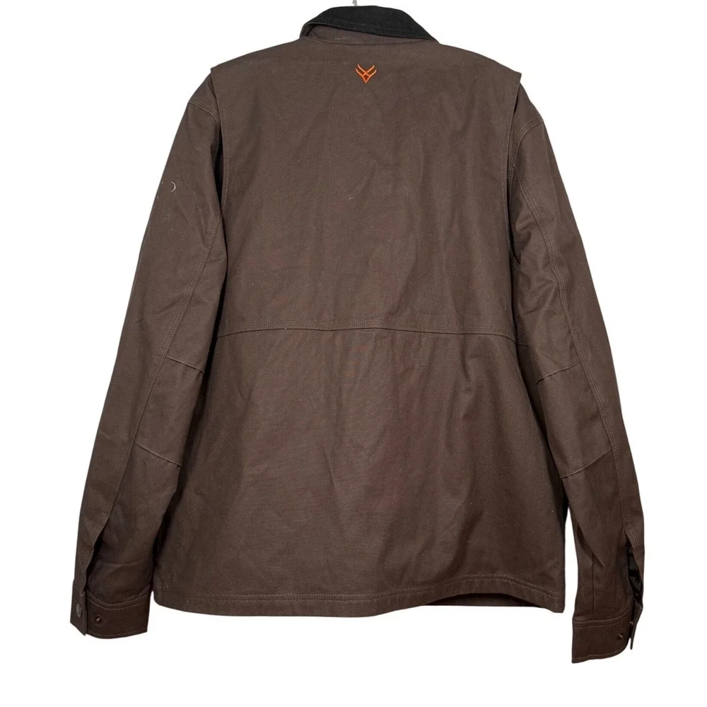 NWT HAWX MEN'S OAKDALE SOLID CHORE COAT, Brown, Size Large